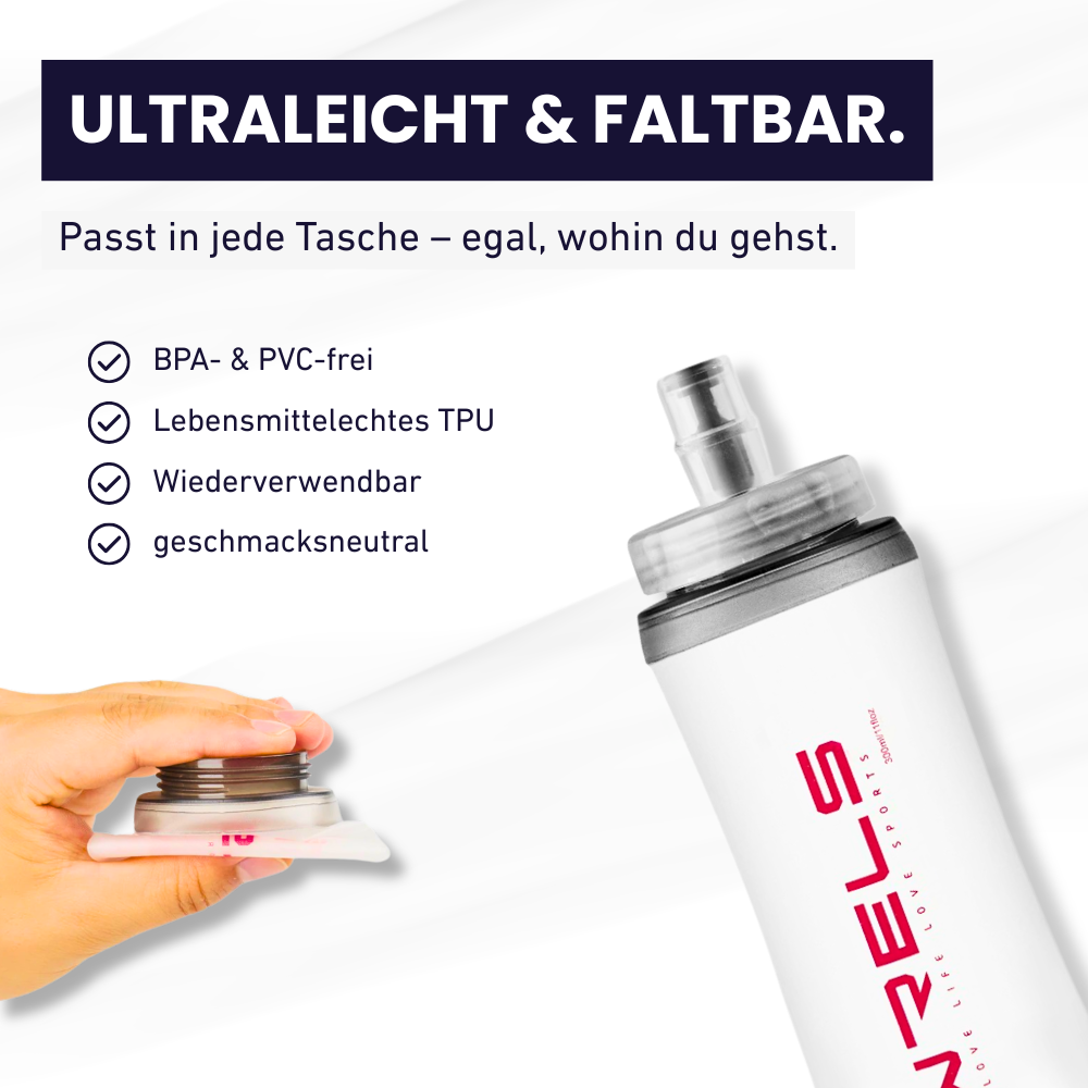 VIVANNA Falt-Trinkflasche – Ultraleicht. Wiederverwendbar. Immer dabei.