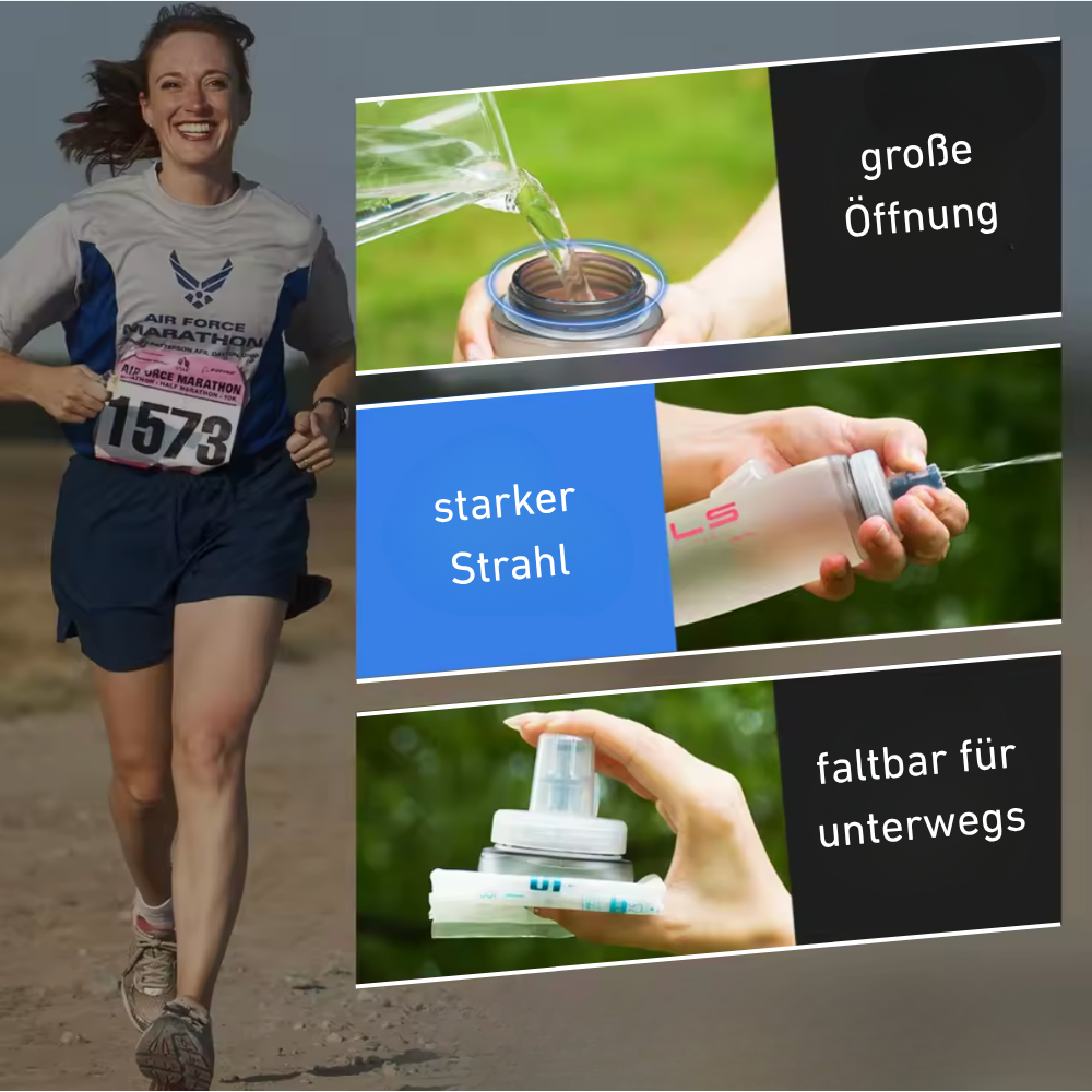 VIVANNA Falt-Trinkflasche – Ultraleicht. Wiederverwendbar. Immer dabei.