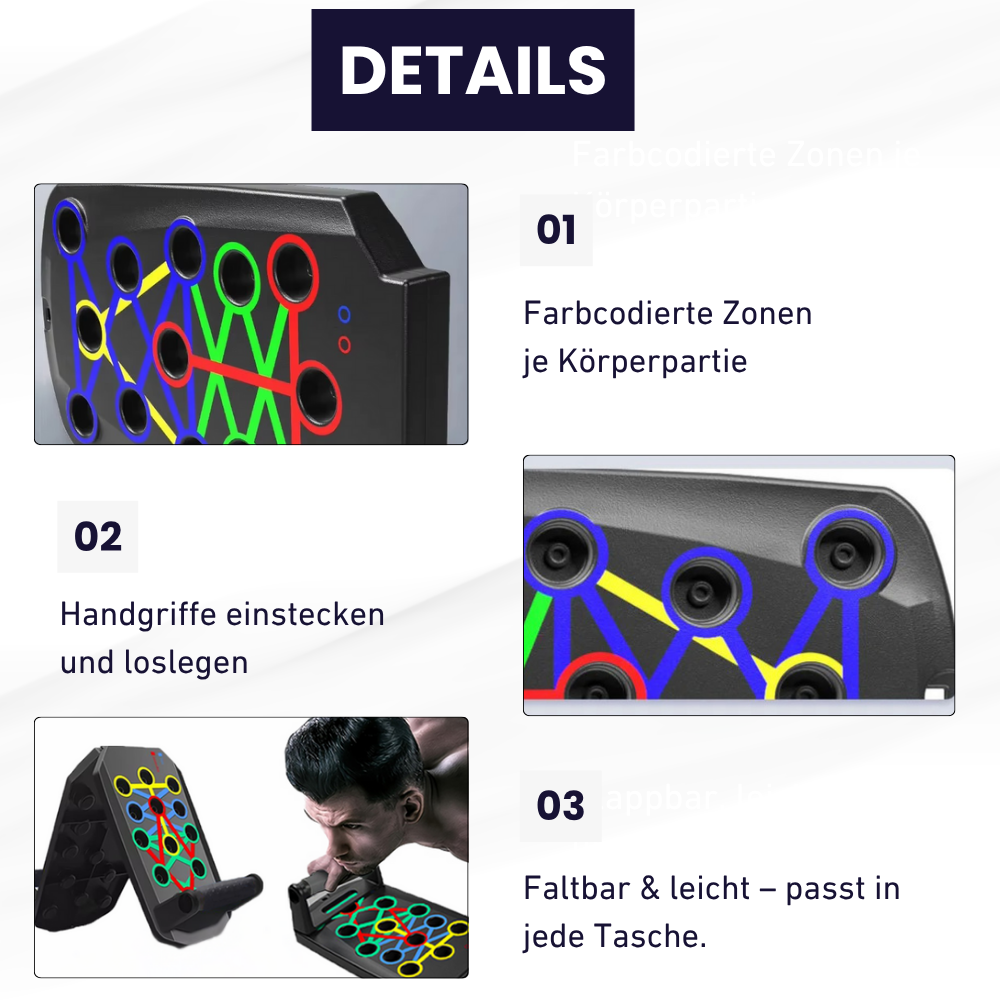 VIVANNA Push-Up Board – Dein Workout für daheim & unterwegs